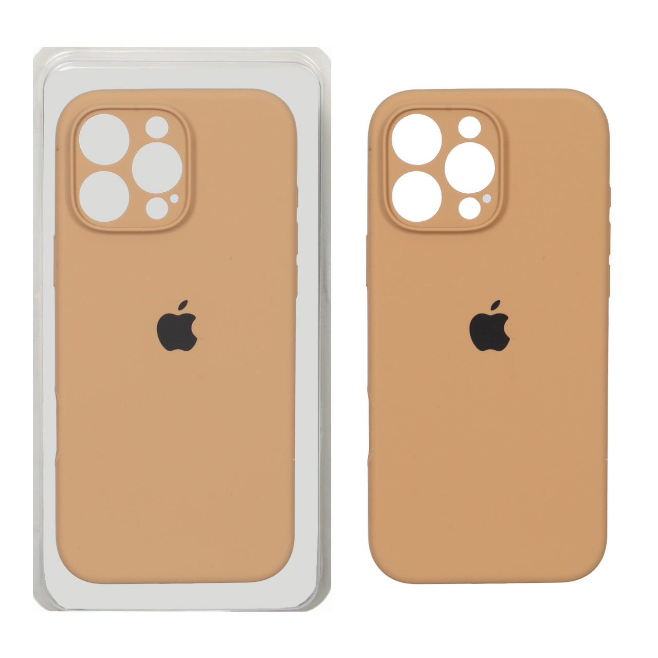 قاب سیلیکونی پاک کنی محافظ لنزدار اورجینال Apple iPhone 16 Pro Max - صحرایی کد 1 (پک دار) - NTC